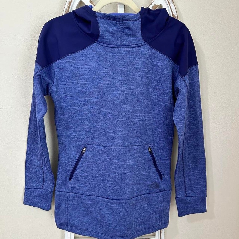 The north face small purple dynamix hoodie